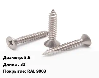 Саморез 5.5 L=32 RAL 9003